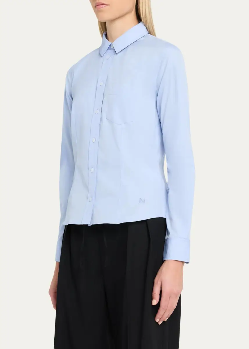 HIGH SPORT Cotton Woven Poplin Button-Down Shirt | Thumbnail 4 HIGH SPORT Cotton Woven Poplin Button-Down Shirt | Thumbnail 4