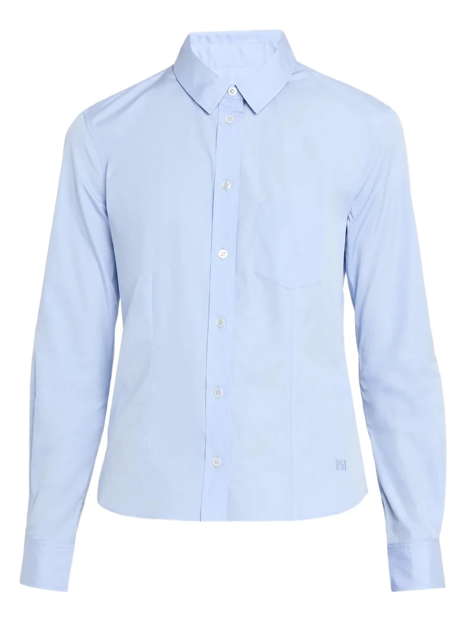 HIGH SPORT Cotton Woven Poplin Button-Down Shirt