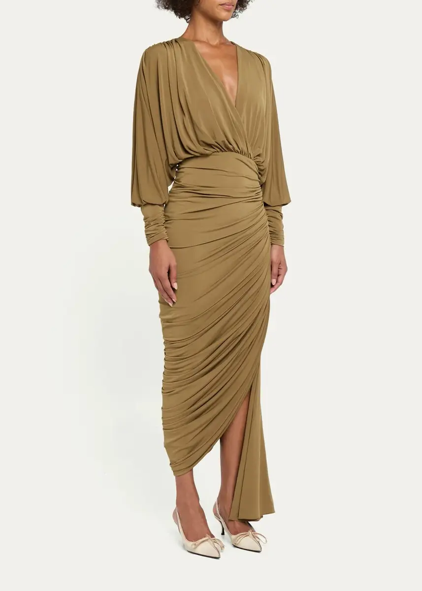 Et Ochs Gaia Draped Blouson Matte Jersey Midi Dress | Thumbnail 4 Et Ochs Gaia Draped Blouson Matte Jersey Midi Dress | Thumbnail 4