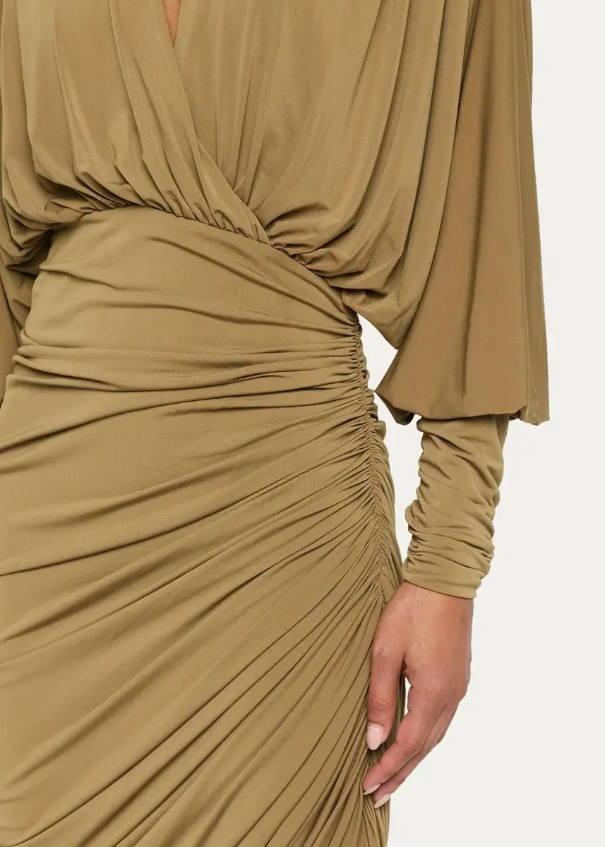Et Ochs Gaia Draped Blouson Matte Jersey Midi Dress | Thumbnail 5 Et Ochs Gaia Draped Blouson Matte Jersey Midi Dress | Thumbnail 5