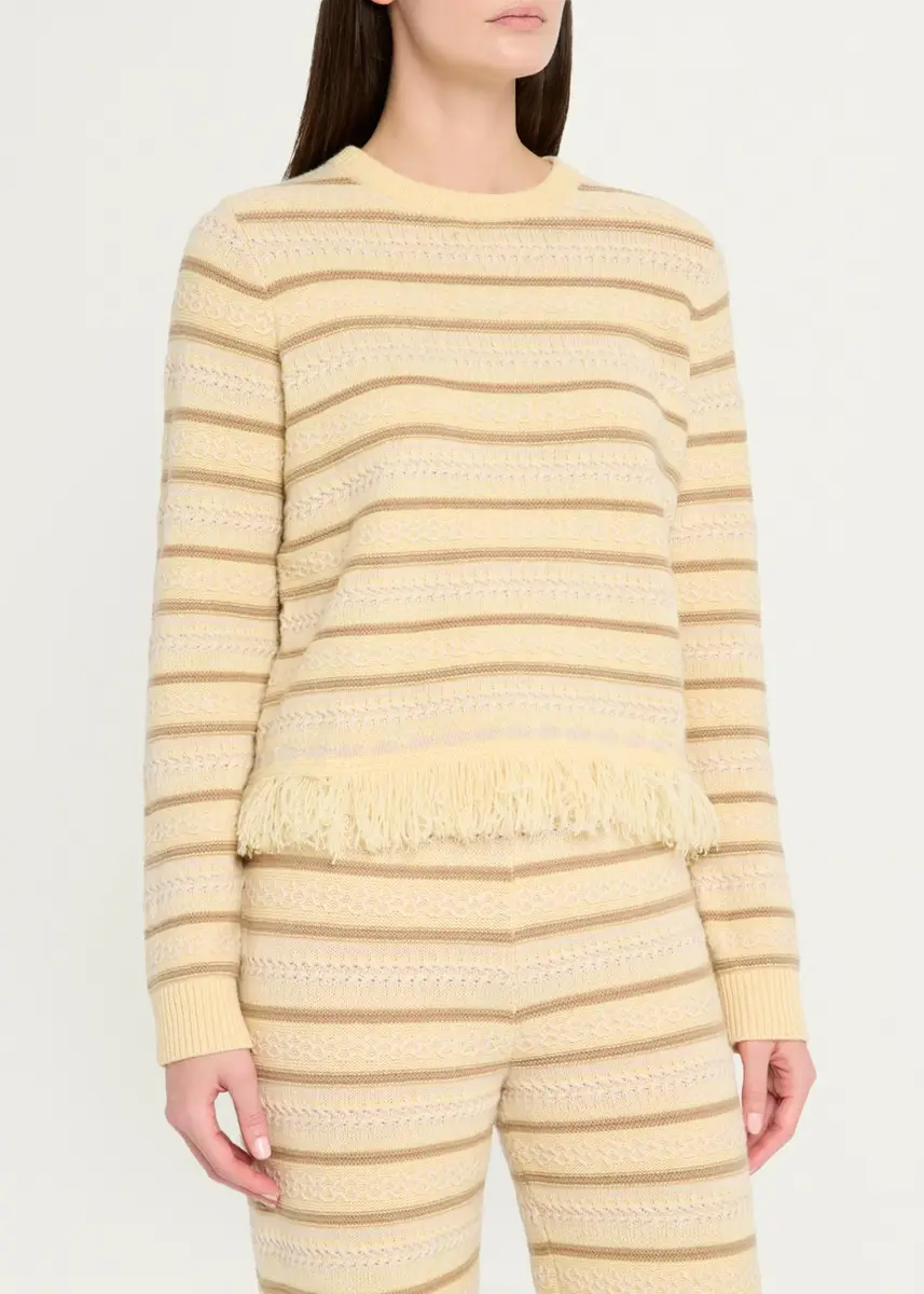 Guest In Residence Western Striped Wool-Cashmere Sweater | Thumbnail 4 Guest In Residence Western Striped Wool-Cashmere Sweater | Thumbnail 4