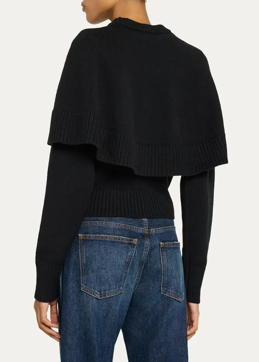 Ronny Kobo Evian Layered Cape Sweater | Thumbnail 3 Ronny Kobo Evian Layered Cape Sweater | Thumbnail 3