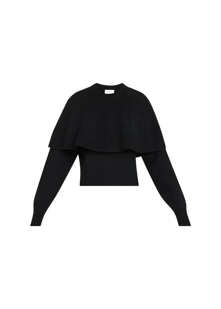 Ronny Kobo Evian Layered Cape Sweater