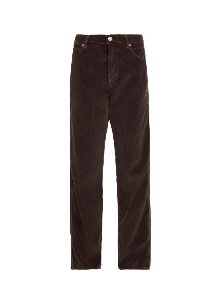 Guest In Residence Weekender Mid-Rise Straight-Leg Corduroy Jeans