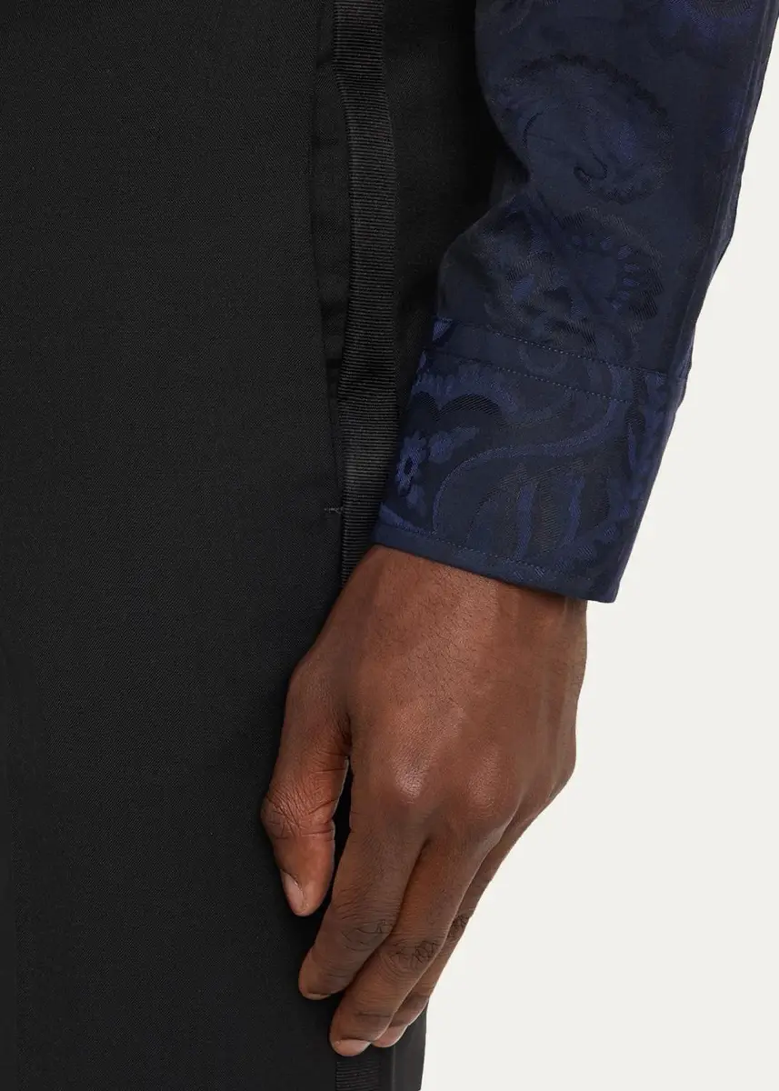 Etro Men's Roma Tapered-Leg Tuxedo Trousers | Thumbnail 5 Etro Men's Roma Tapered-Leg Tuxedo Trousers | Thumbnail 5