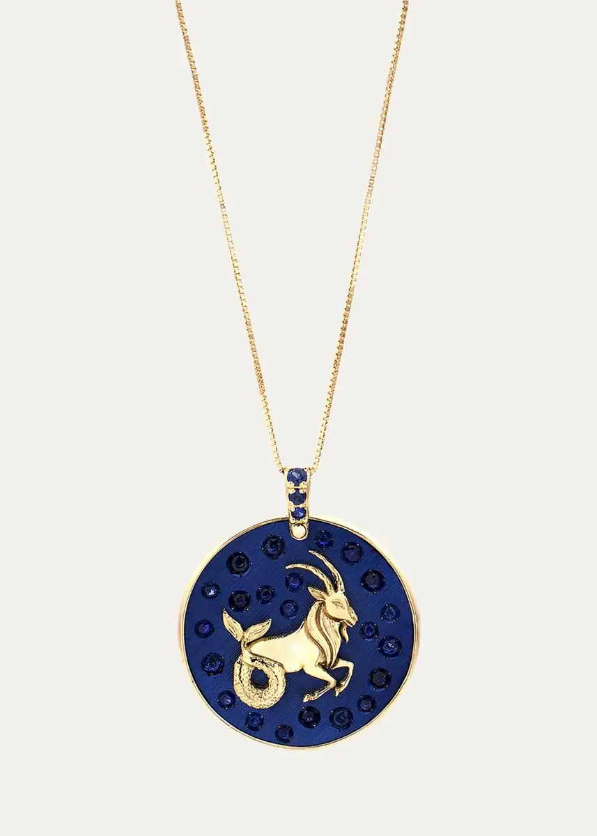 FARAONE MENNELLA by R.F.M.A.S. 18K Yellow Gold, Sterling Silver & Titanium Capricorn Pendant Necklace | Thumbnail 3 FARAONE MENNELLA by R.F.M.A.S. 18K Yellow Gold, Sterling Silver & Titanium Capricorn Pendant Necklace | Thumbnail 3