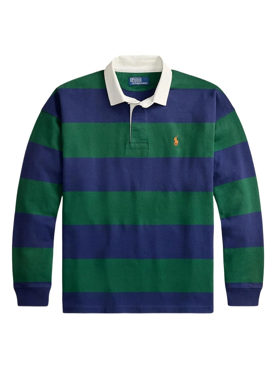 Men's Big Fit Striped Jersey Rugby Shirt Men's Big Fit Striped Jersey Rugby Shirt
