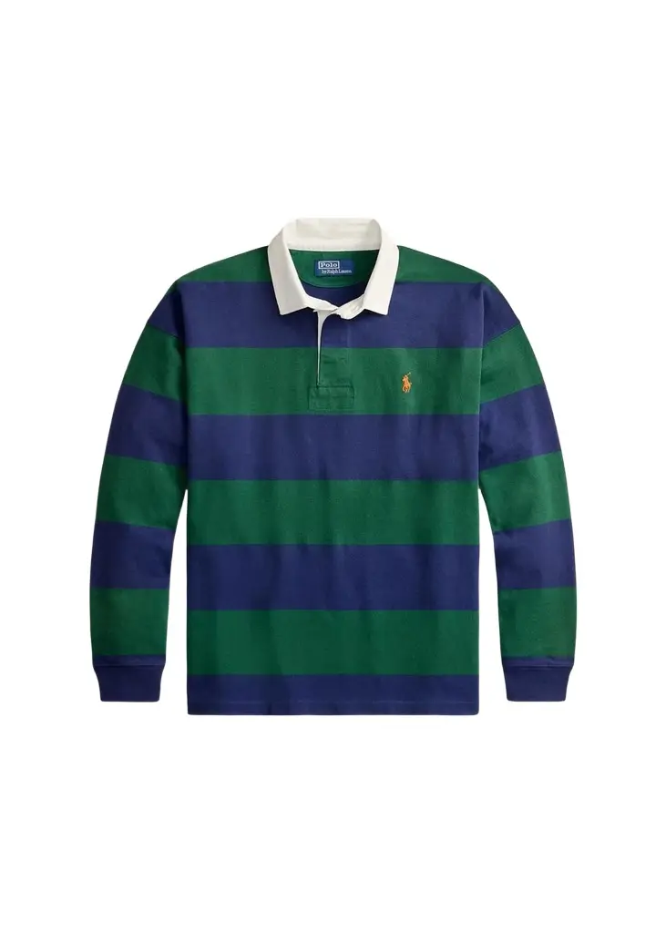 Men's Big Fit Striped Jersey Rugby Shirt Men's Big Fit Striped Jersey Rugby Shirt