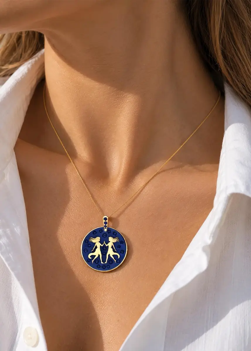 FARAONE MENNELLA by R.F.M.A.S. Gemini 18K Yellow Gold, Sterling Silver & Titanium Pendant Necklace | Thumbnail 2 FARAONE MENNELLA by R.F.M.A.S. Gemini 18K Yellow Gold, Sterling Silver & Titanium Pendant Necklace | Thumbnail 2