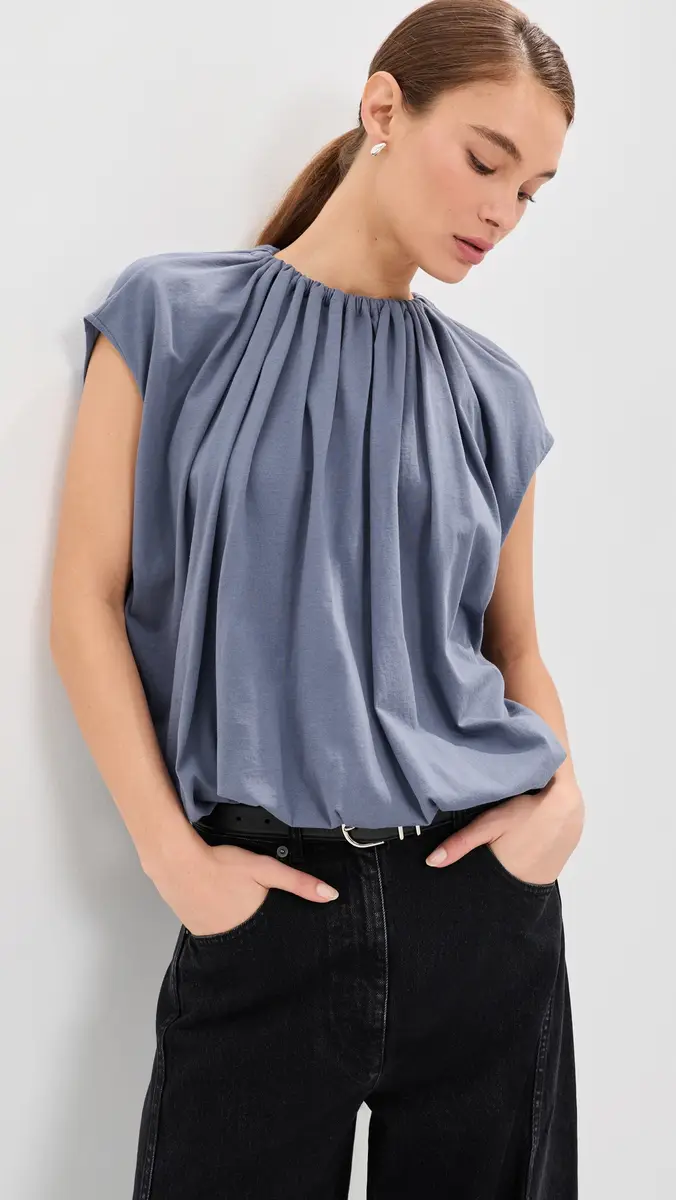 Tibi Shirred Neck Circle Top | Thumbnail 2 Tibi Shirred Neck Circle Top | Thumbnail 2