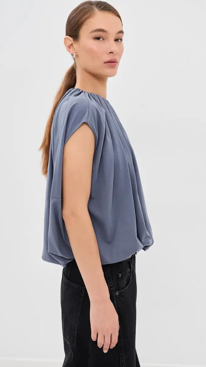 Tibi Shirred Neck Circle Top | Thumbnail 4 Tibi Shirred Neck Circle Top | Thumbnail 4