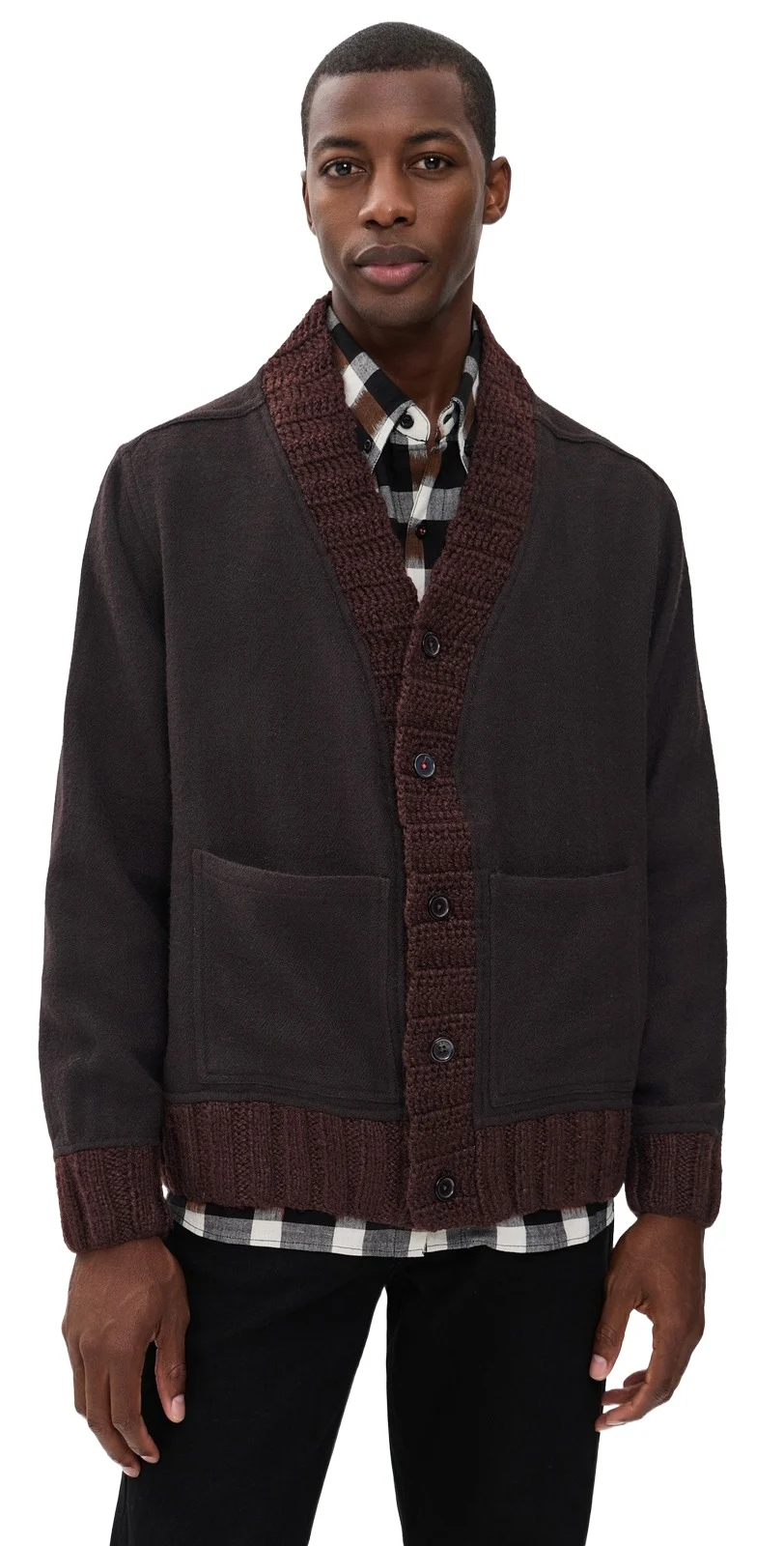 Devender Hand Knitted Crochet Wool Cardigan Devender Hand Knitted Crochet Wool Cardigan