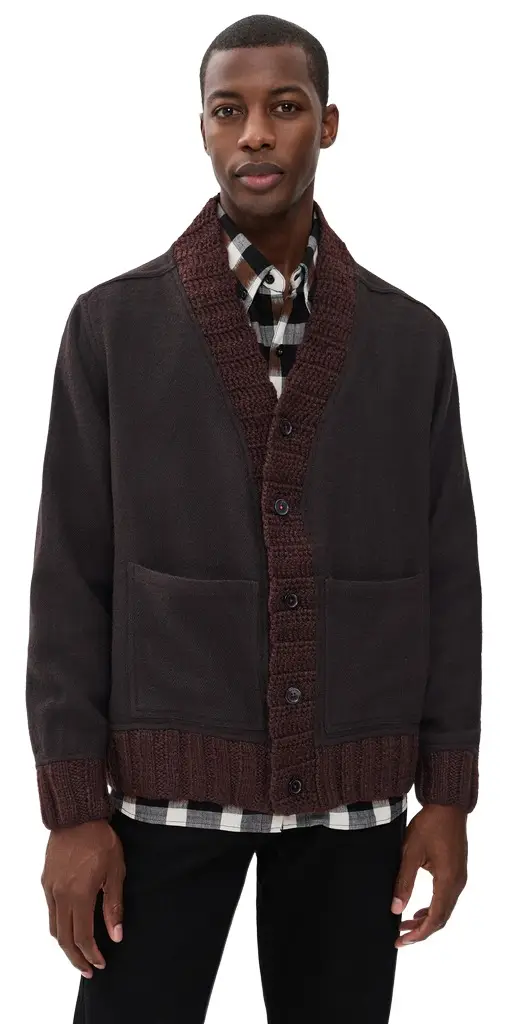 Kardo Devender Hand Knitted Crochet Wool Cardigan