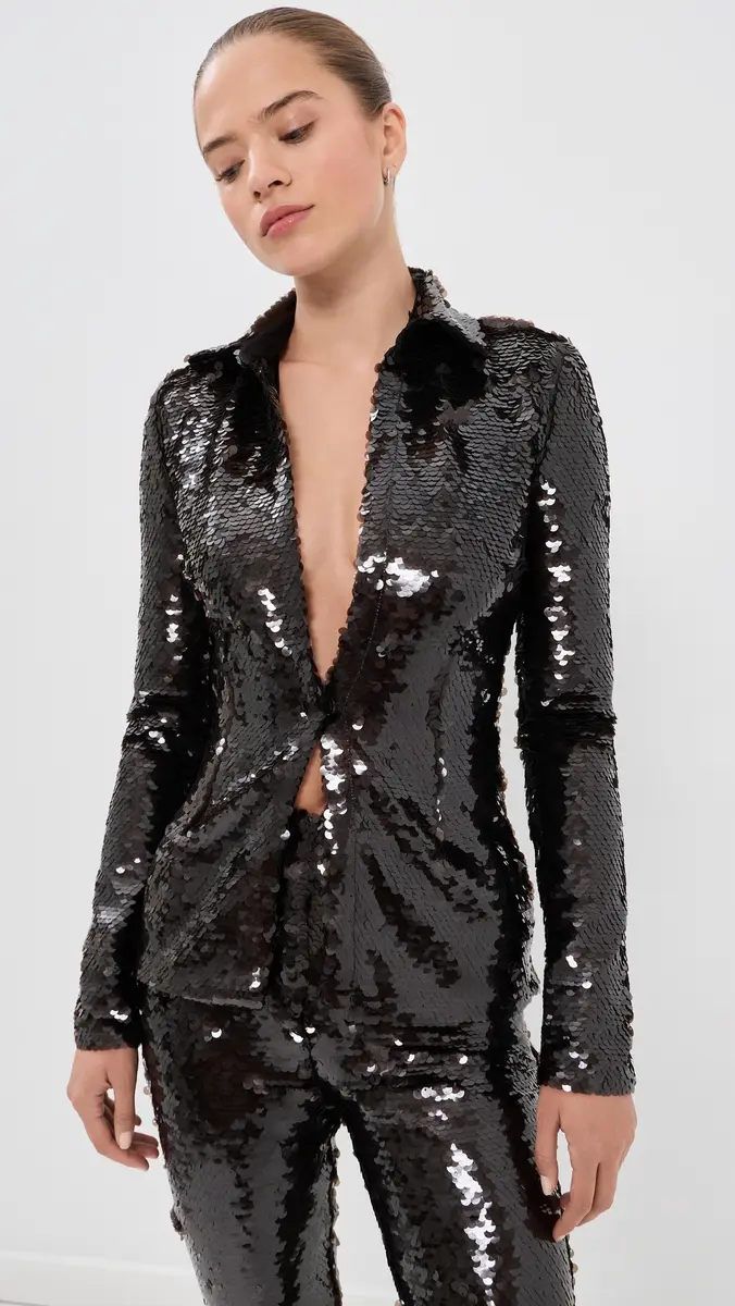 LaQuan Smith Button Down Blouse | Thumbnail 2 LaQuan Smith Button Down Blouse | Thumbnail 2