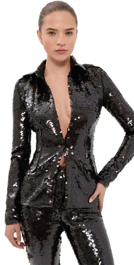 LaQuan Smith Button Down Blouse