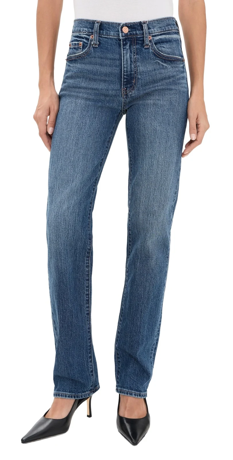 DAZE Rebel Mid Rise Slim Straight Jeans