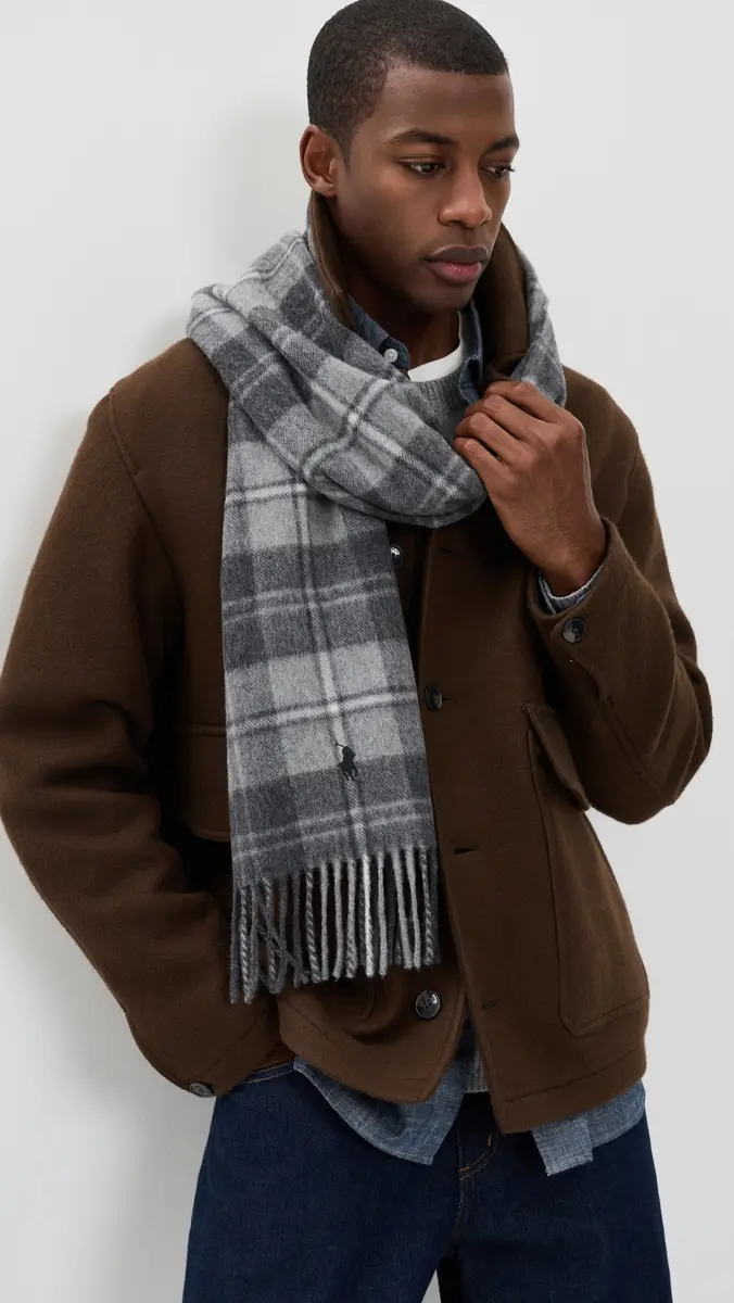 Polo Ralph Lauren Cashmere Blend Plaid Scarf | Thumbnail 3 Polo Ralph Lauren Cashmere Blend Plaid Scarf | Thumbnail 3