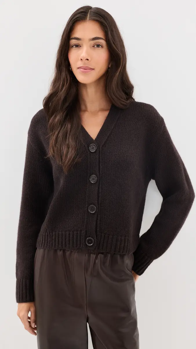 Vince Boxy V Neck Cardigan | Thumbnail 2 Vince Boxy V Neck Cardigan | Thumbnail 2
