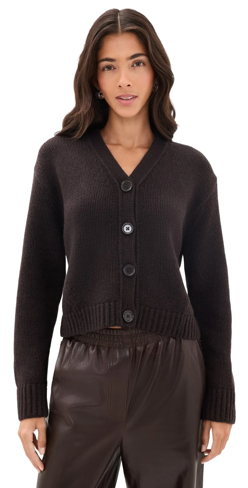 Vince Boxy V Neck Cardigan