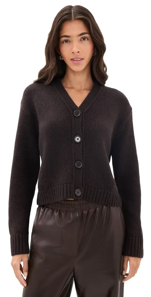 Vince Boxy V Neck Cardigan