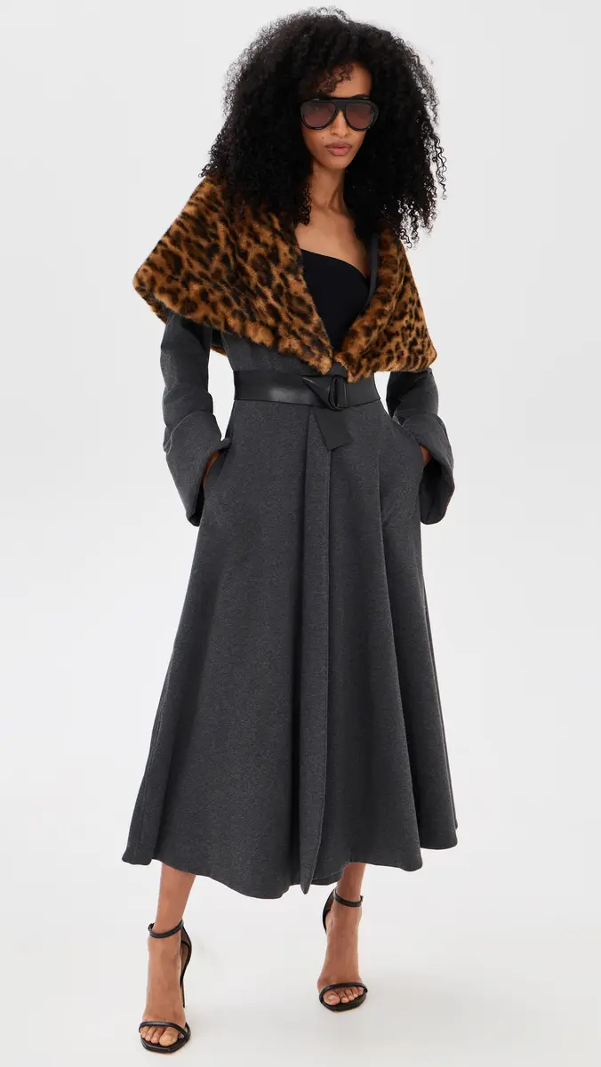 Norma Kamali Shawl Collar Peplum Coat | Thumbnail 2 Norma Kamali Shawl Collar Peplum Coat | Thumbnail 2