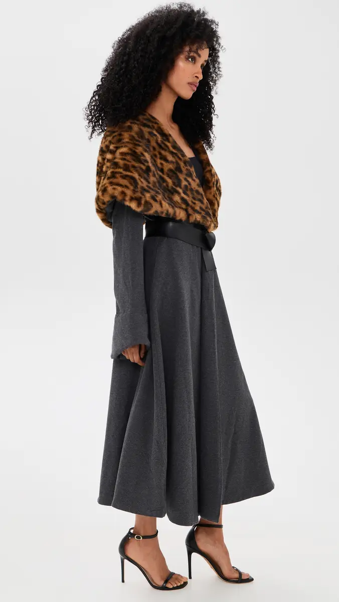 Norma Kamali Shawl Collar Peplum Coat | Thumbnail 4 Norma Kamali Shawl Collar Peplum Coat | Thumbnail 4