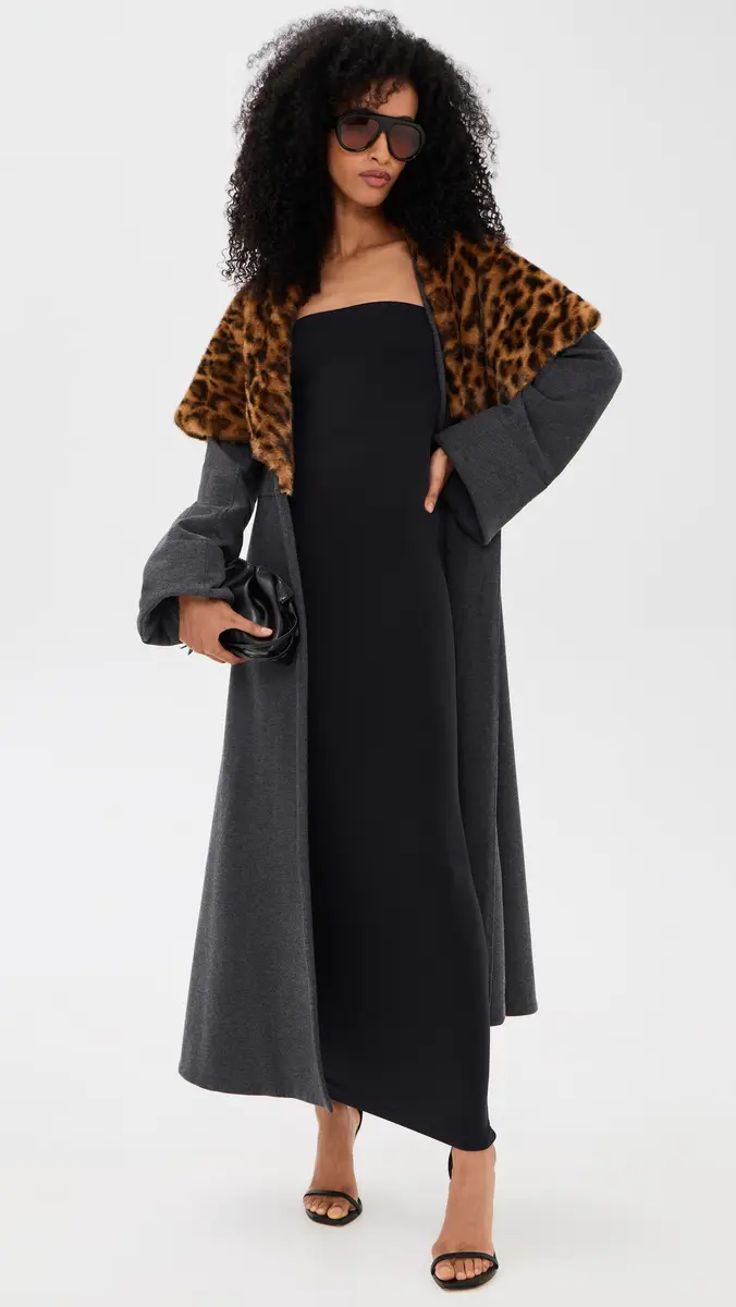 Norma Kamali Shawl Collar Peplum Coat | Thumbnail 5 Norma Kamali Shawl Collar Peplum Coat | Thumbnail 5