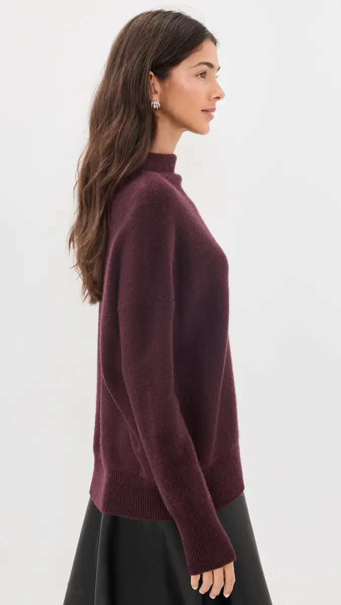 Vince Boiled Cashmere Funnel Neck Pullover | Thumbnail 4 Vince Boiled Cashmere Funnel Neck Pullover | Thumbnail 4