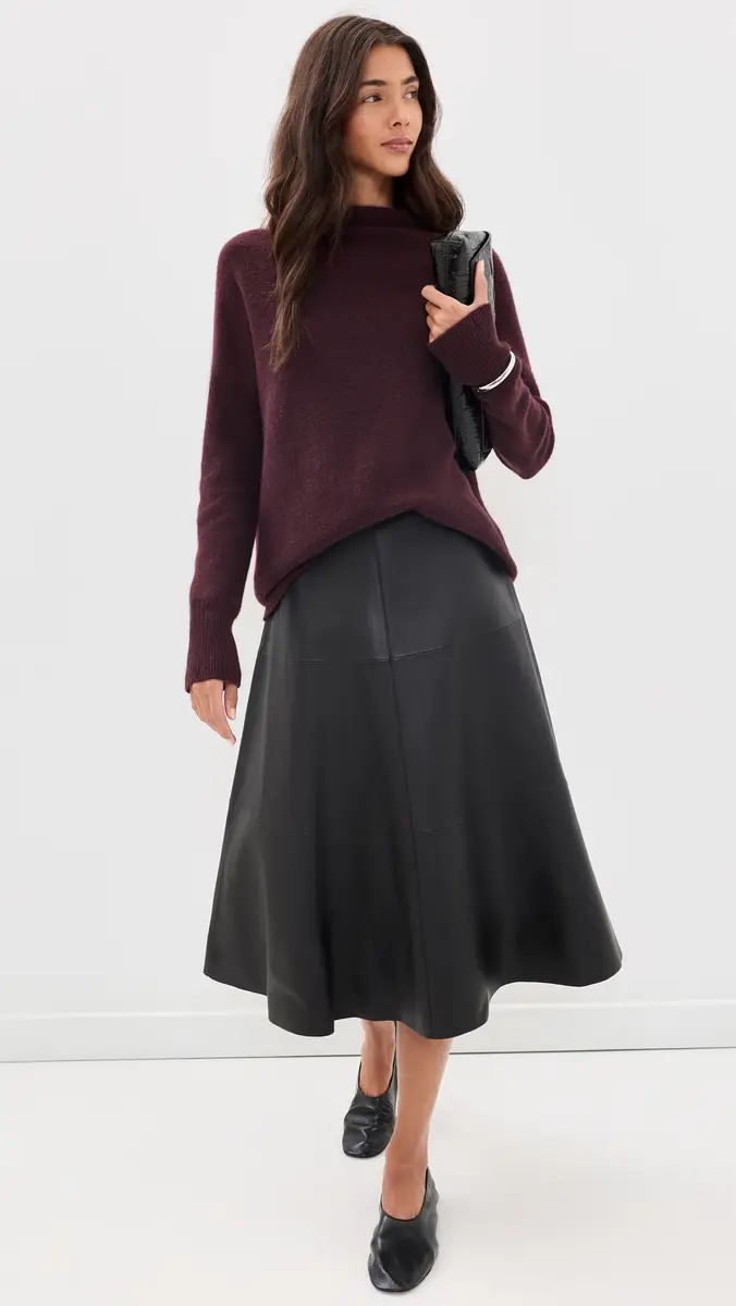 Vince Boiled Cashmere Funnel Neck Pullover | Thumbnail 5 Vince Boiled Cashmere Funnel Neck Pullover | Thumbnail 5