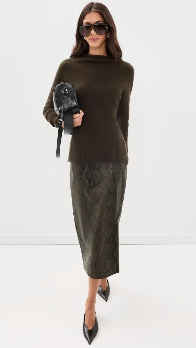 Vince Boiled Cashmere Funnel Neck Pullover | Thumbnail 5 Vince Boiled Cashmere Funnel Neck Pullover | Thumbnail 5