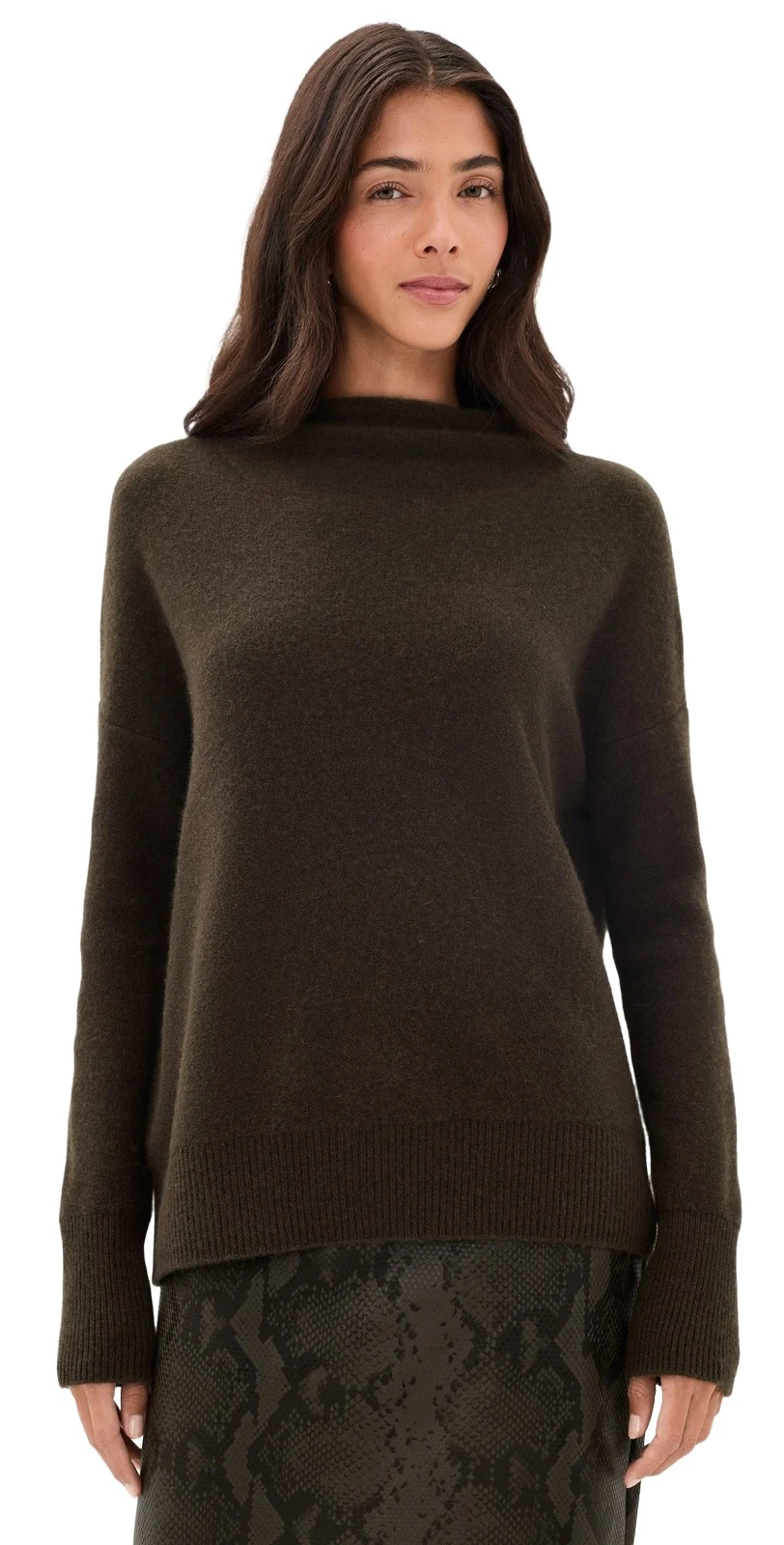 Vince Boiled Cashmere Funnel Neck Pullover