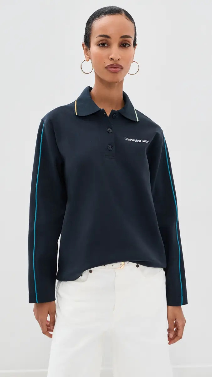 Casablanca Punto Polo Collared Sweatshirt | Thumbnail 2 Casablanca Punto Polo Collared Sweatshirt | Thumbnail 2
