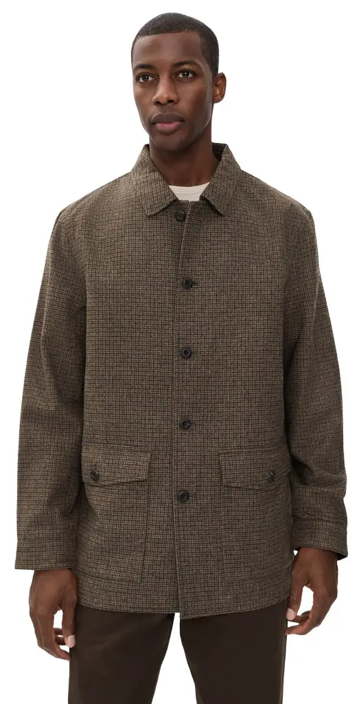 Billy Reid Houndstooth Bennet Overcoat