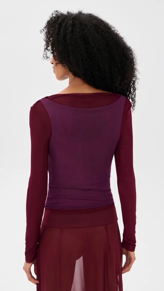 House of Sunny Double Layer Long Sleeve Mesh Top | Thumbnail 3 House of Sunny Double Layer Long Sleeve Mesh Top | Thumbnail 3