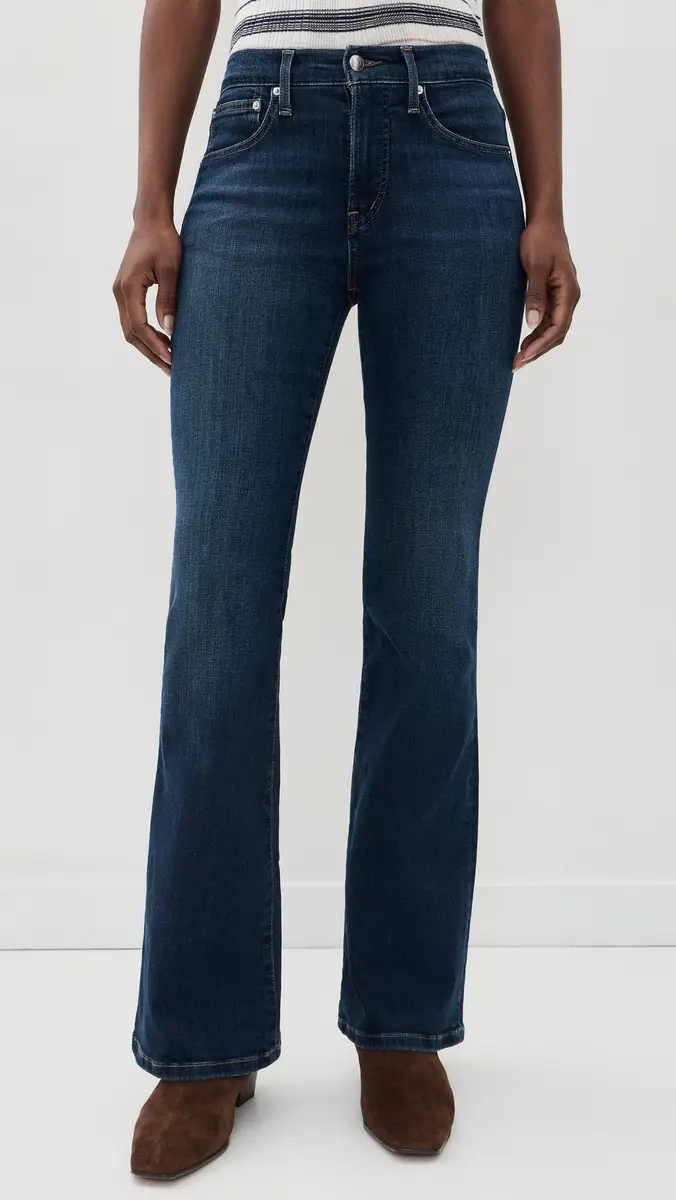 Madewell Stretch Flare Jeans in Deep Ocean Deep Ocean Wash | Thumbnail 2 Madewell Stretch Flare Jeans in Deep Ocean Deep Ocean Wash | Thumbnail 2