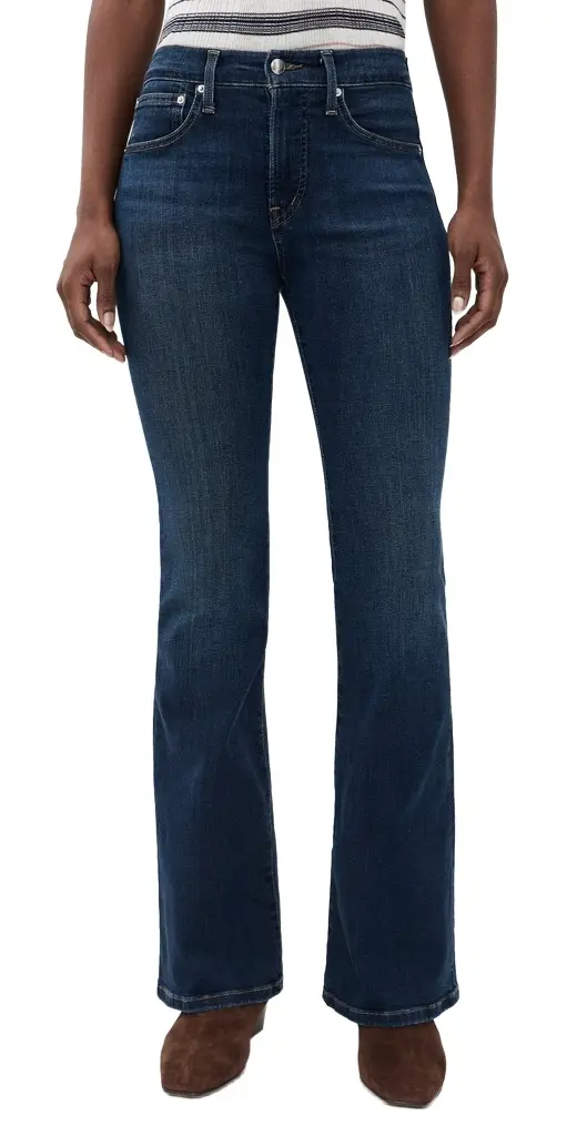 Madewell Stretch Flare Jeans in Deep Ocean Deep Ocean Wash