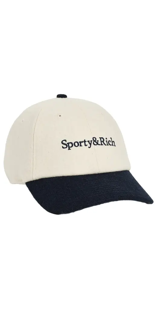 Sporty & Rich Serif Logo Wool Hat