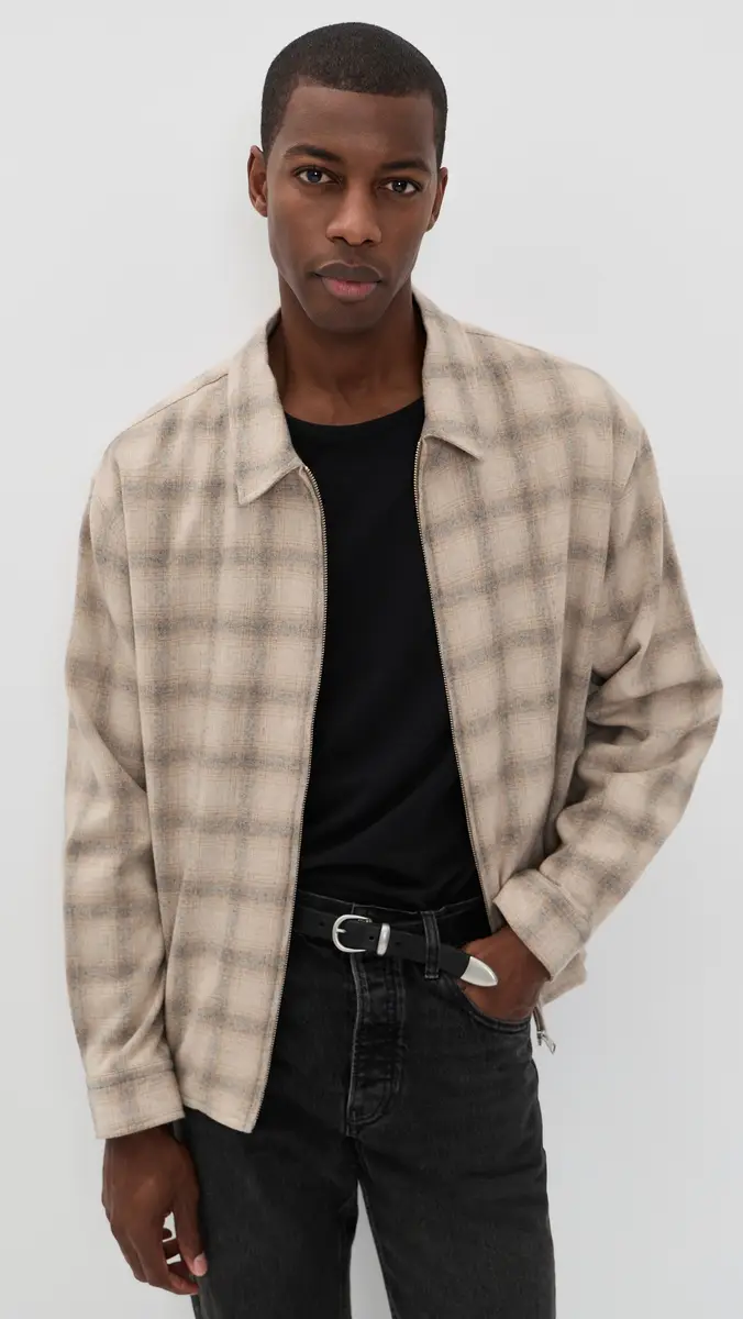 Frame Plaid Zip Jacket | Thumbnail 2 Frame Plaid Zip Jacket | Thumbnail 2