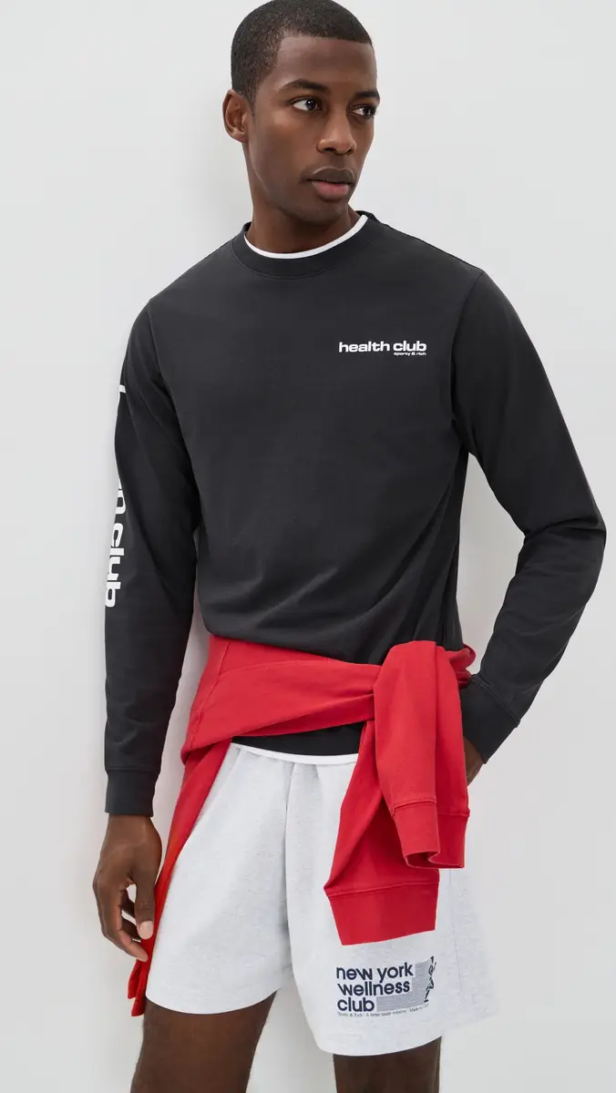Sporty & Rich Bold Health Long Sleeve Tee | Thumbnail 2 Sporty & Rich Bold Health Long Sleeve Tee | Thumbnail 2
