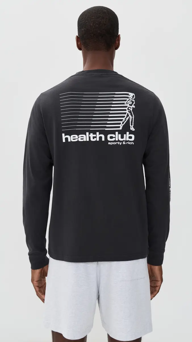 Sporty & Rich Bold Health Long Sleeve Tee | Thumbnail 3 Sporty & Rich Bold Health Long Sleeve Tee | Thumbnail 3