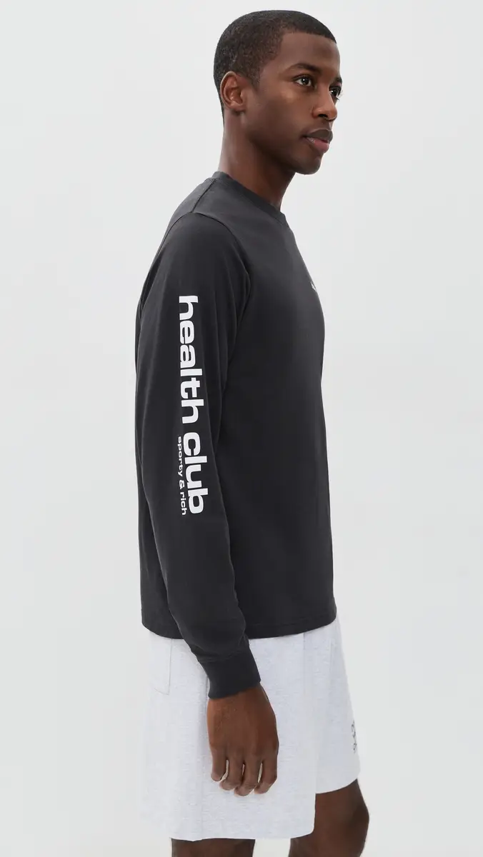 Sporty & Rich Bold Health Long Sleeve Tee | Thumbnail 4 Sporty & Rich Bold Health Long Sleeve Tee | Thumbnail 4