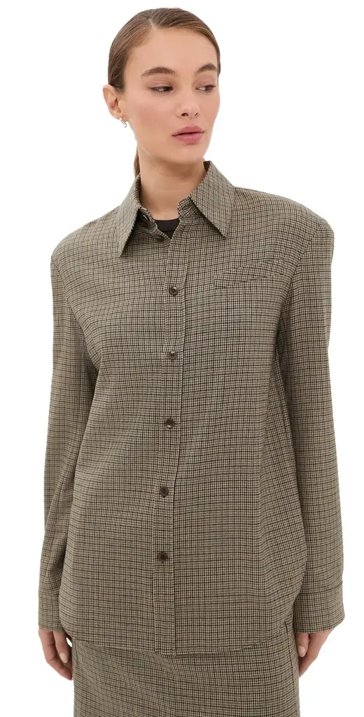 Tibi Thomas Menswear Check Detached Shirt