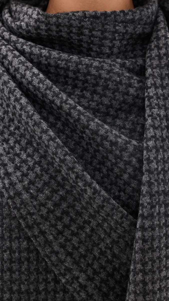 Vince Draped Scarf Houndstooth Sweater | Thumbnail 6 Vince Draped Scarf Houndstooth Sweater | Thumbnail 6