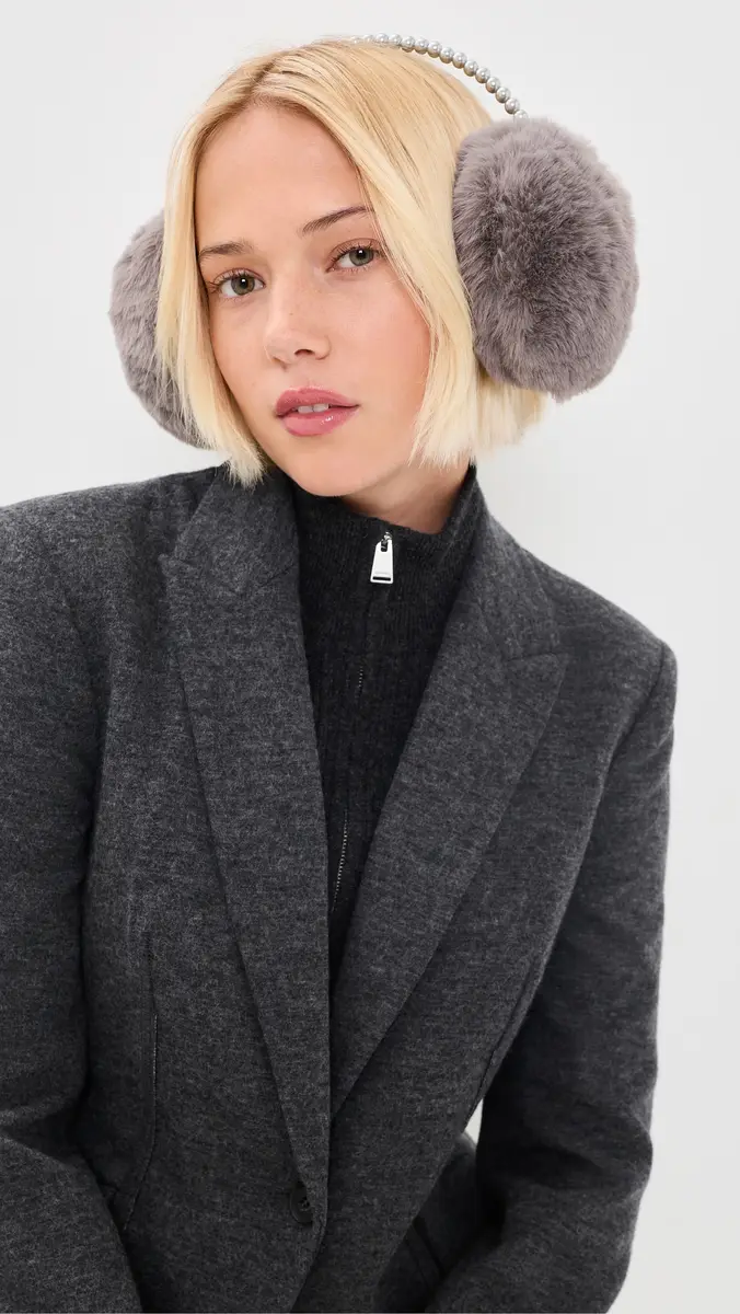 Lele Sadoughi Faux Fur Pearl Earmuffs | Thumbnail 2 Lele Sadoughi Faux Fur Pearl Earmuffs | Thumbnail 2