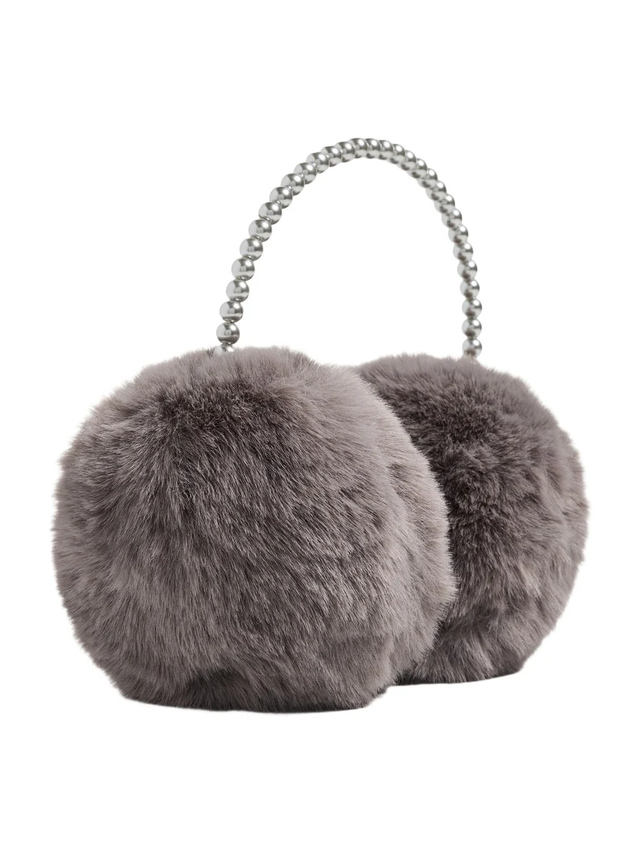 Lele Sadoughi Faux Fur Pearl Earmuffs