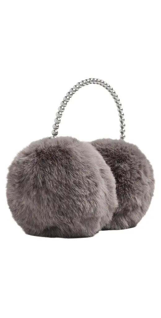 Lele Sadoughi Faux Fur Pearl Earmuffs