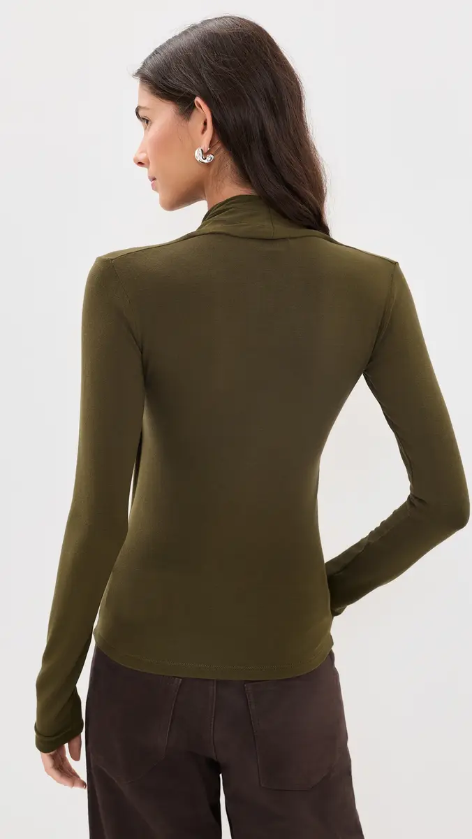 Vince Long Sleeve Fixed Wrap Top | Thumbnail 3 Vince Long Sleeve Fixed Wrap Top | Thumbnail 3