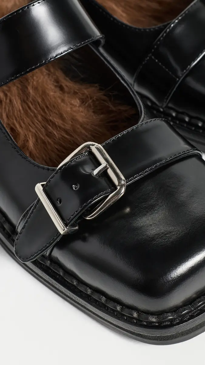 Simone Rocha Faux Fur Lined Buckle Mary Jane Mules | Thumbnail 6 Simone Rocha Faux Fur Lined Buckle Mary Jane Mules | Thumbnail 6