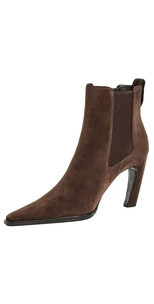 Tory Burch Romy Suede Chelsea Heel Boots 85mm
