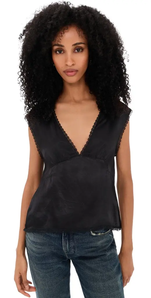 VRG GRL Flores Satin Top